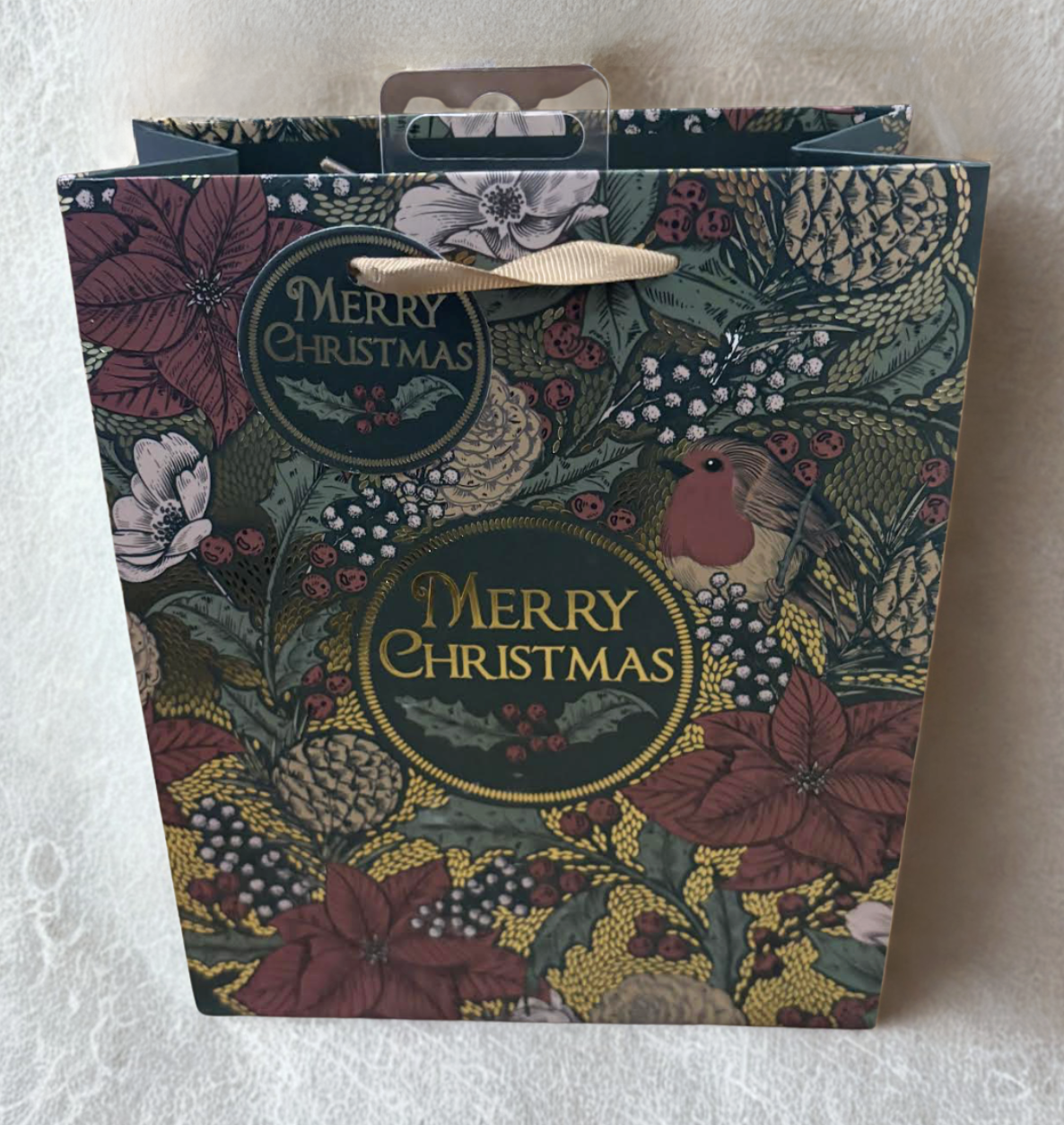 Merry Christmas Botanical Gift Bag