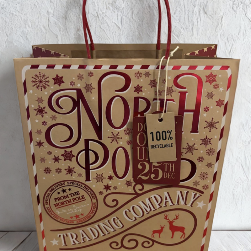 North Pole Christmas Gift Bag