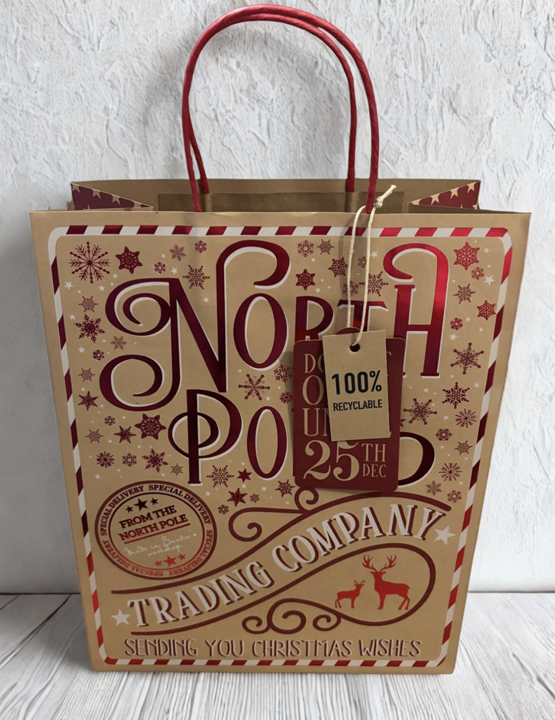 North Pole Christmas Gift Bag