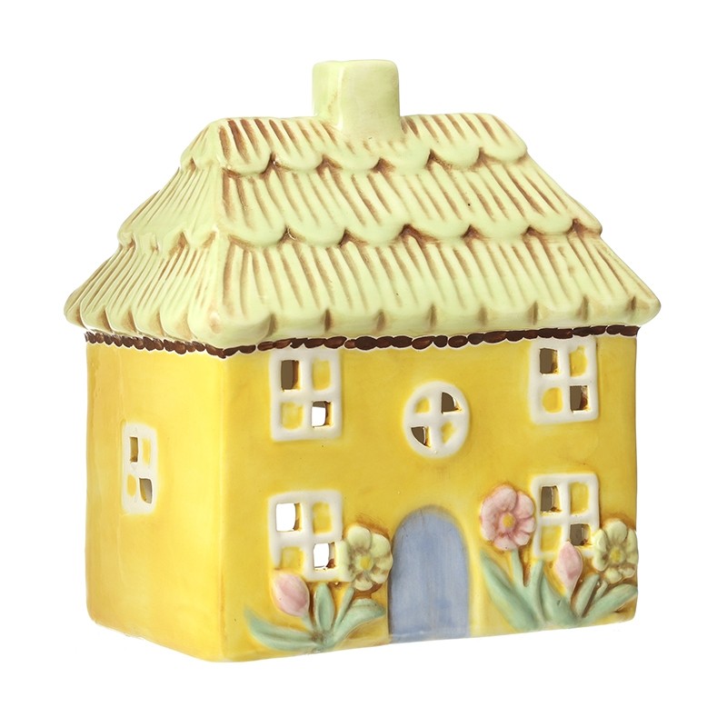 Yellow Ceramic T light Holder