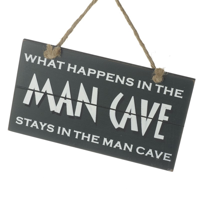 Hanging Wooden Man Cave Sign