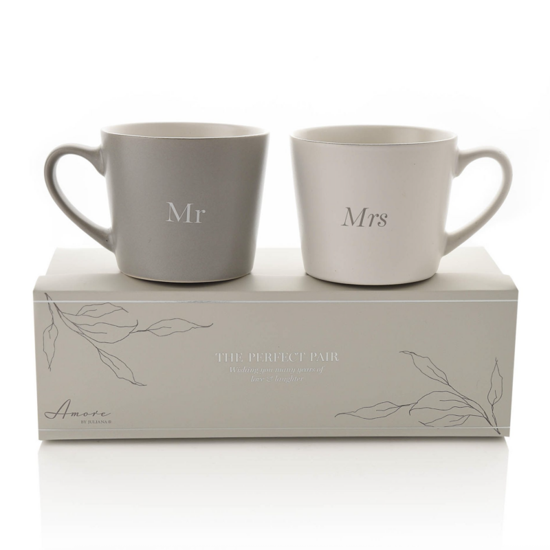 Mr & Mrs Grey Mug Set