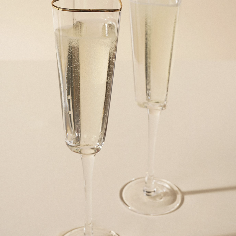 Heart Shaped Flute Glasses