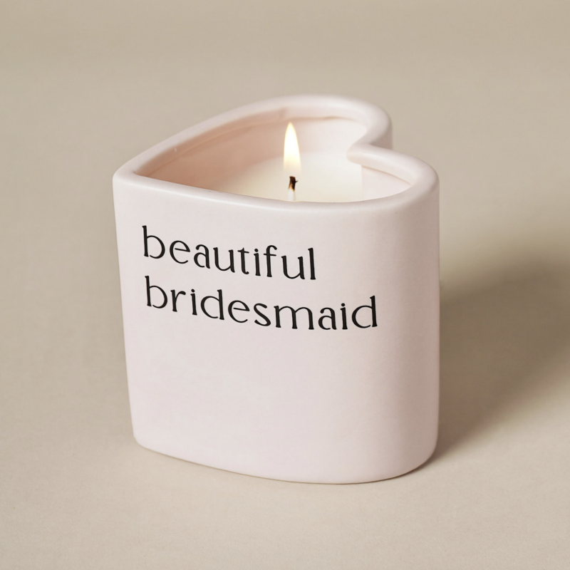 Bridesmaid Heart Candle