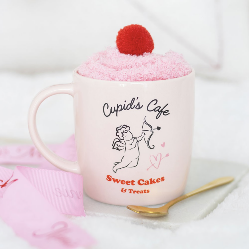 Cupid's Mug, Spoon and Socks Set