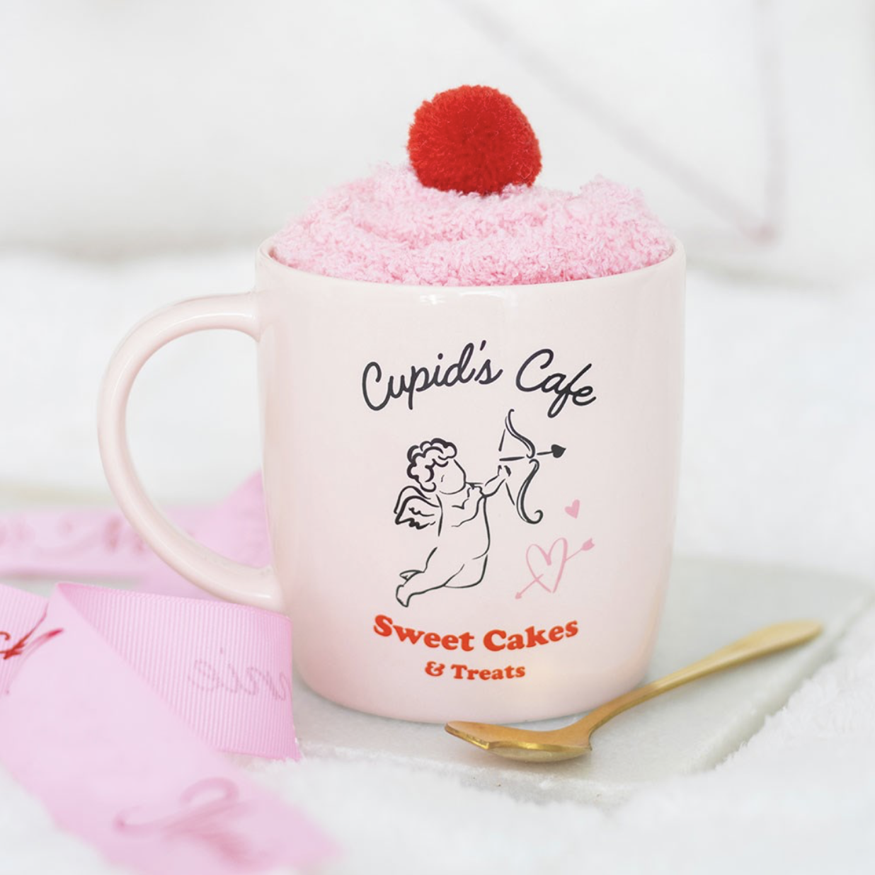 Cupid's Mug, Spoon and Socks Set
