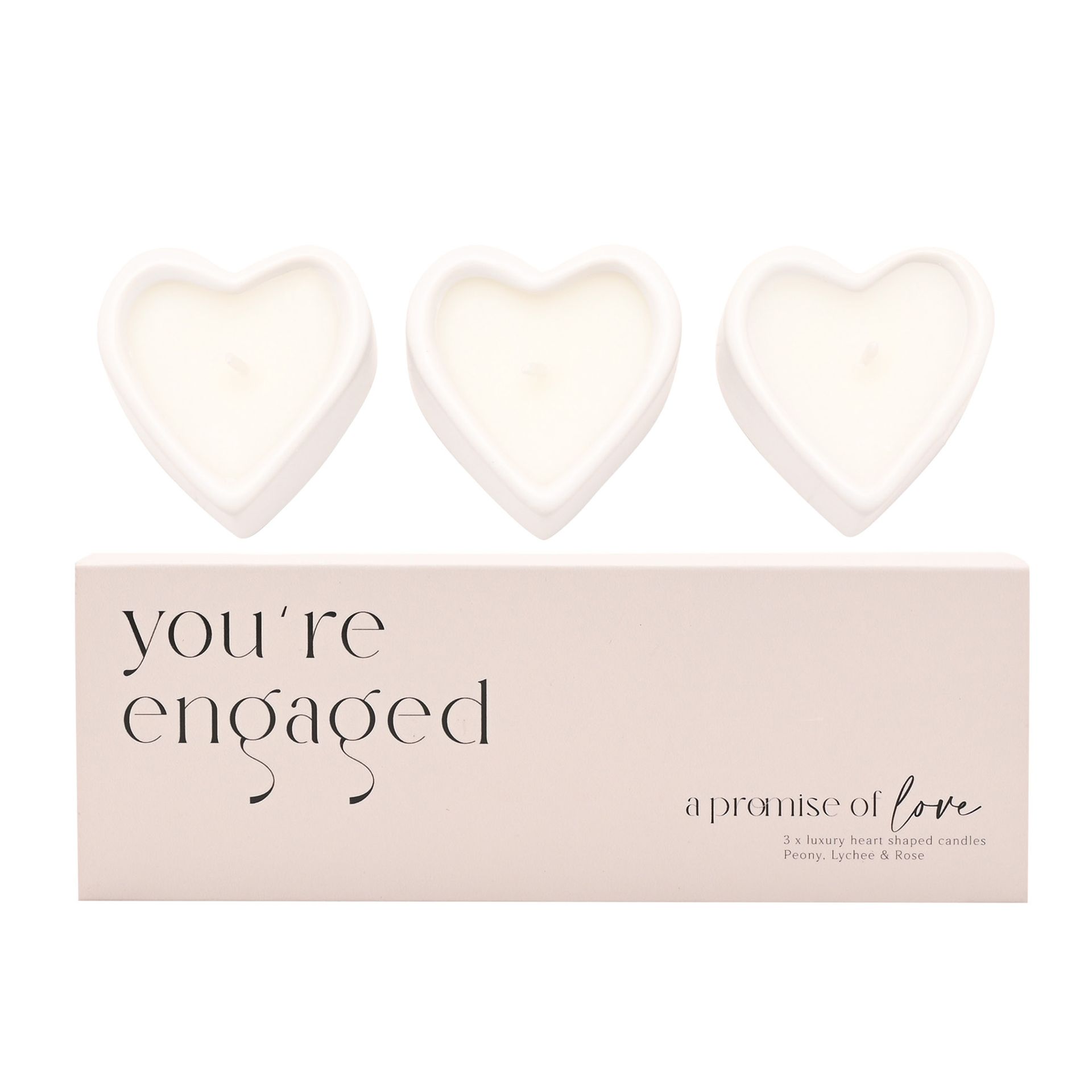 Amore Set Of 3 Candles Engaged