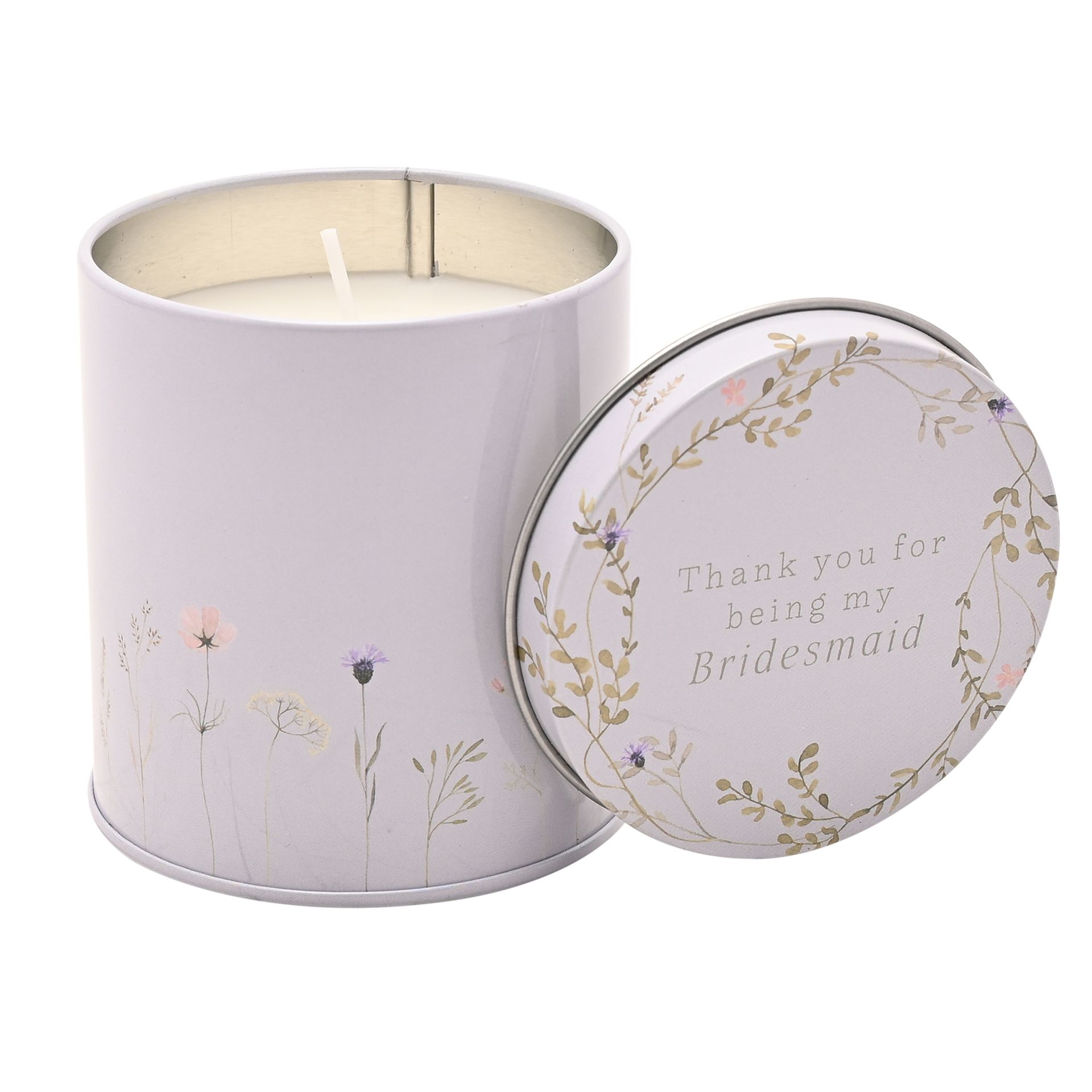 Bridesmaid Tin Candle