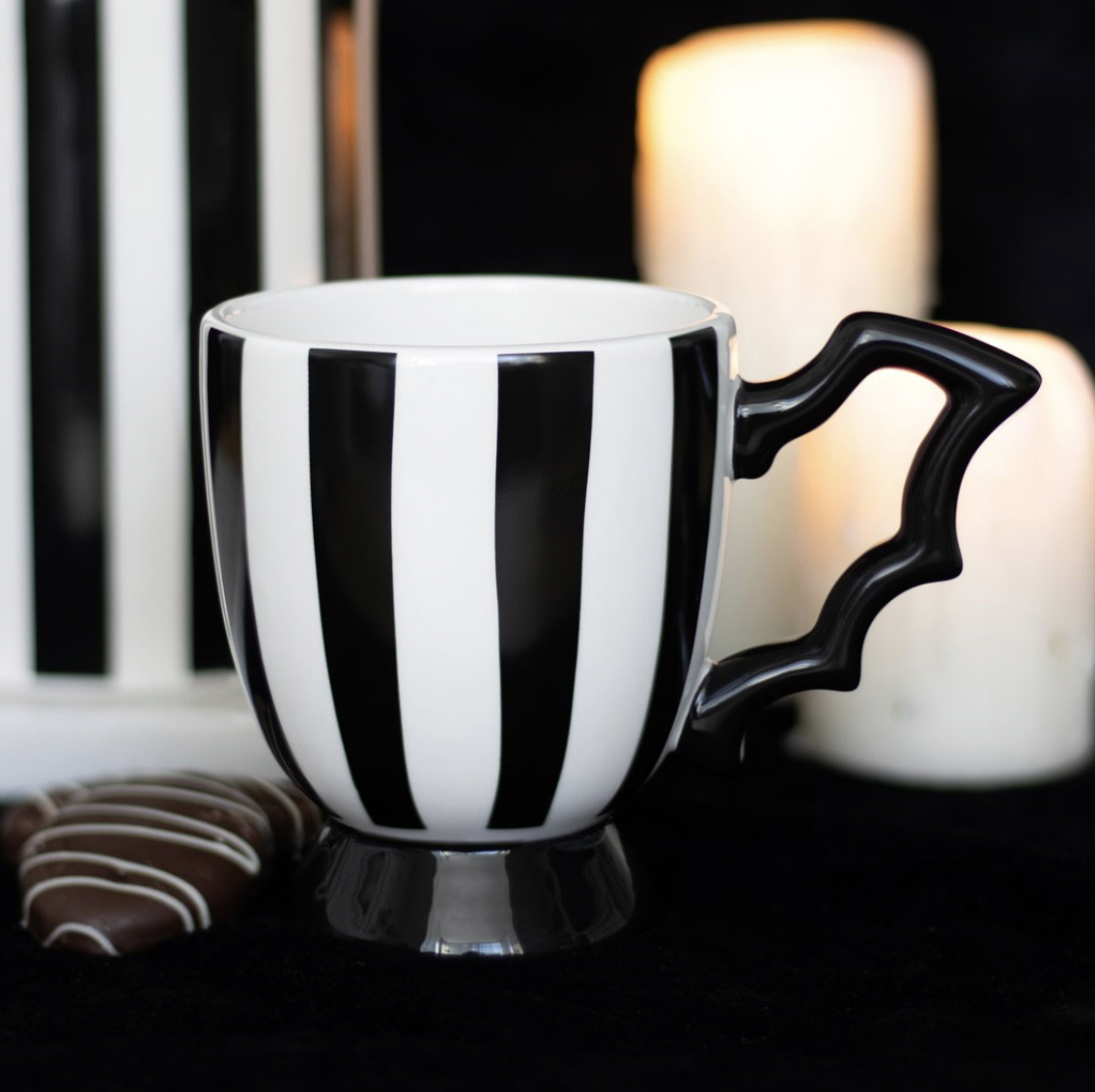 Stripped Bat Wing Mug