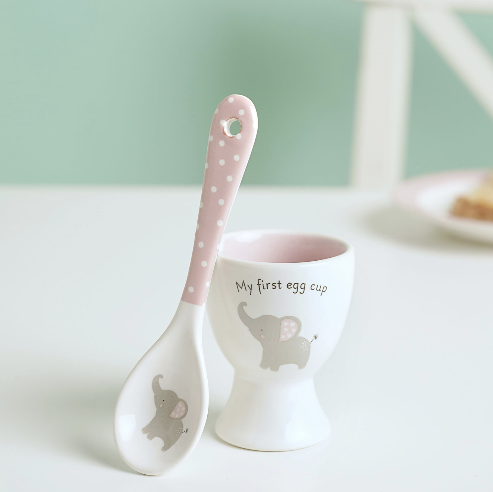Baby Girl Egg Cup & Spoon Set