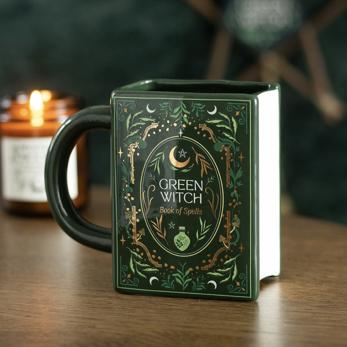 Green Witch Book Mug