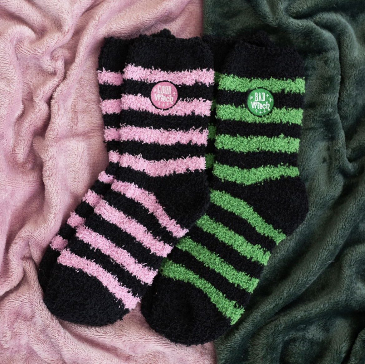 Good/Bad Witch Fluffy Socks