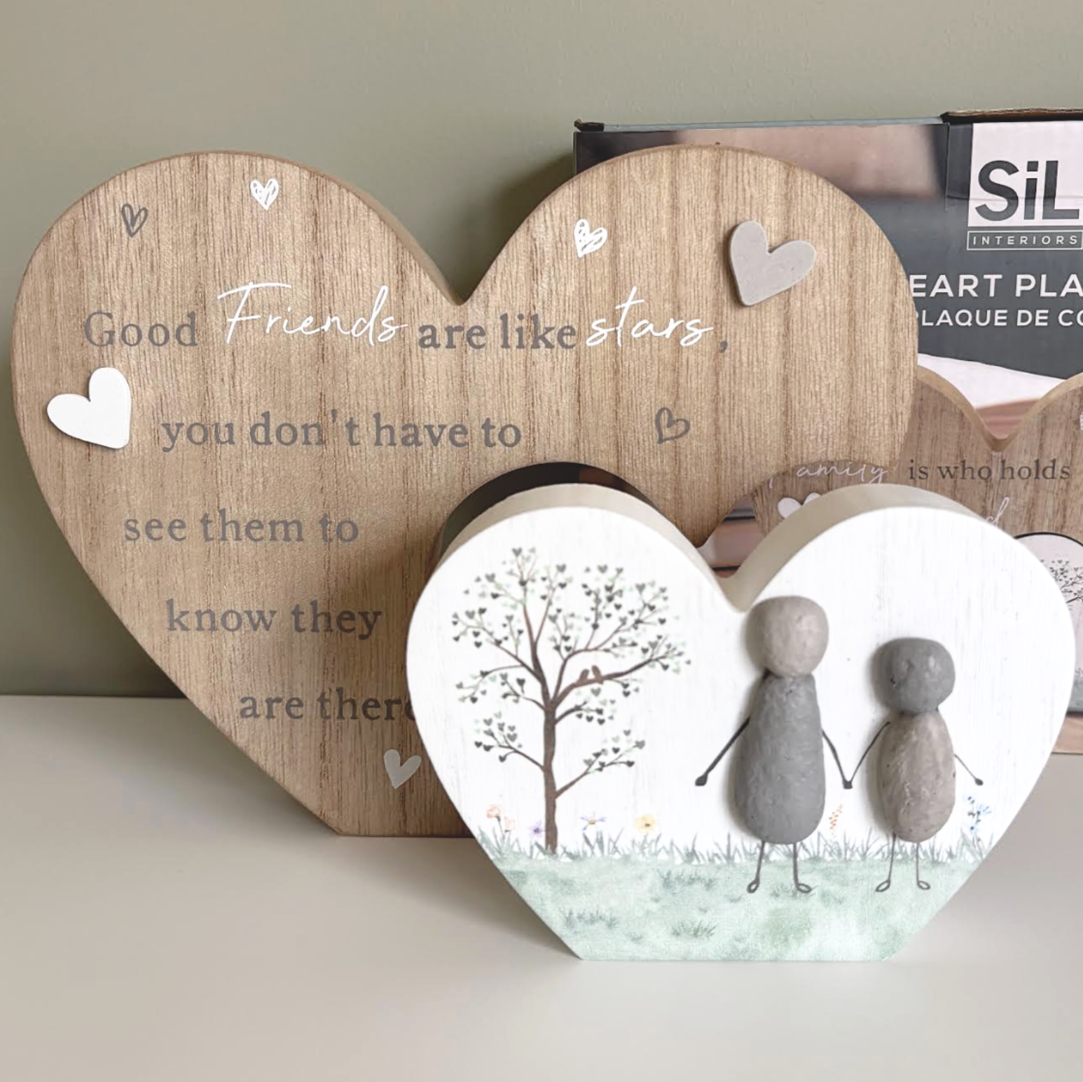 Pebble Heart Plaque