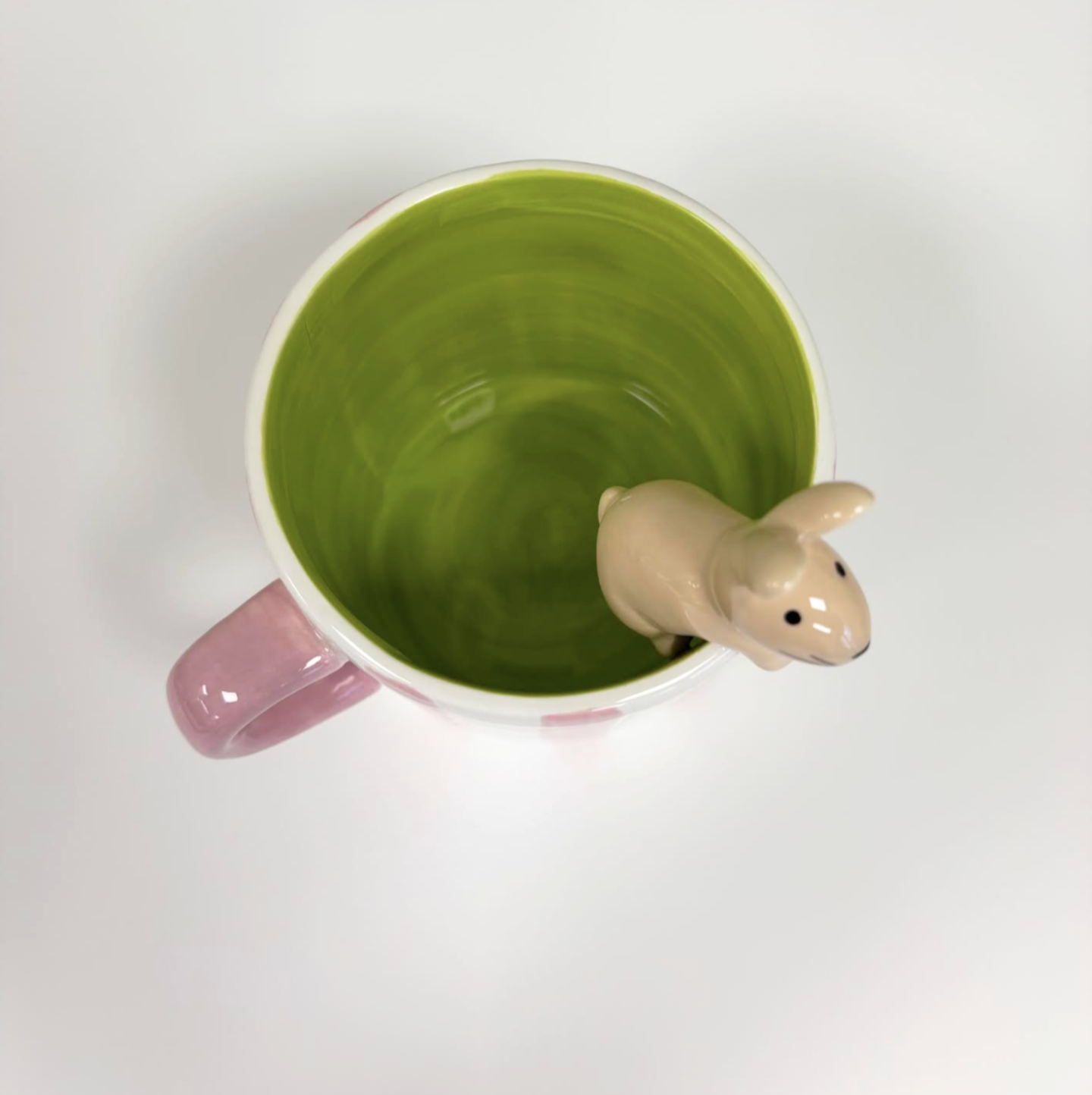 Pink Stripe Rabbit Mug - Image 3
