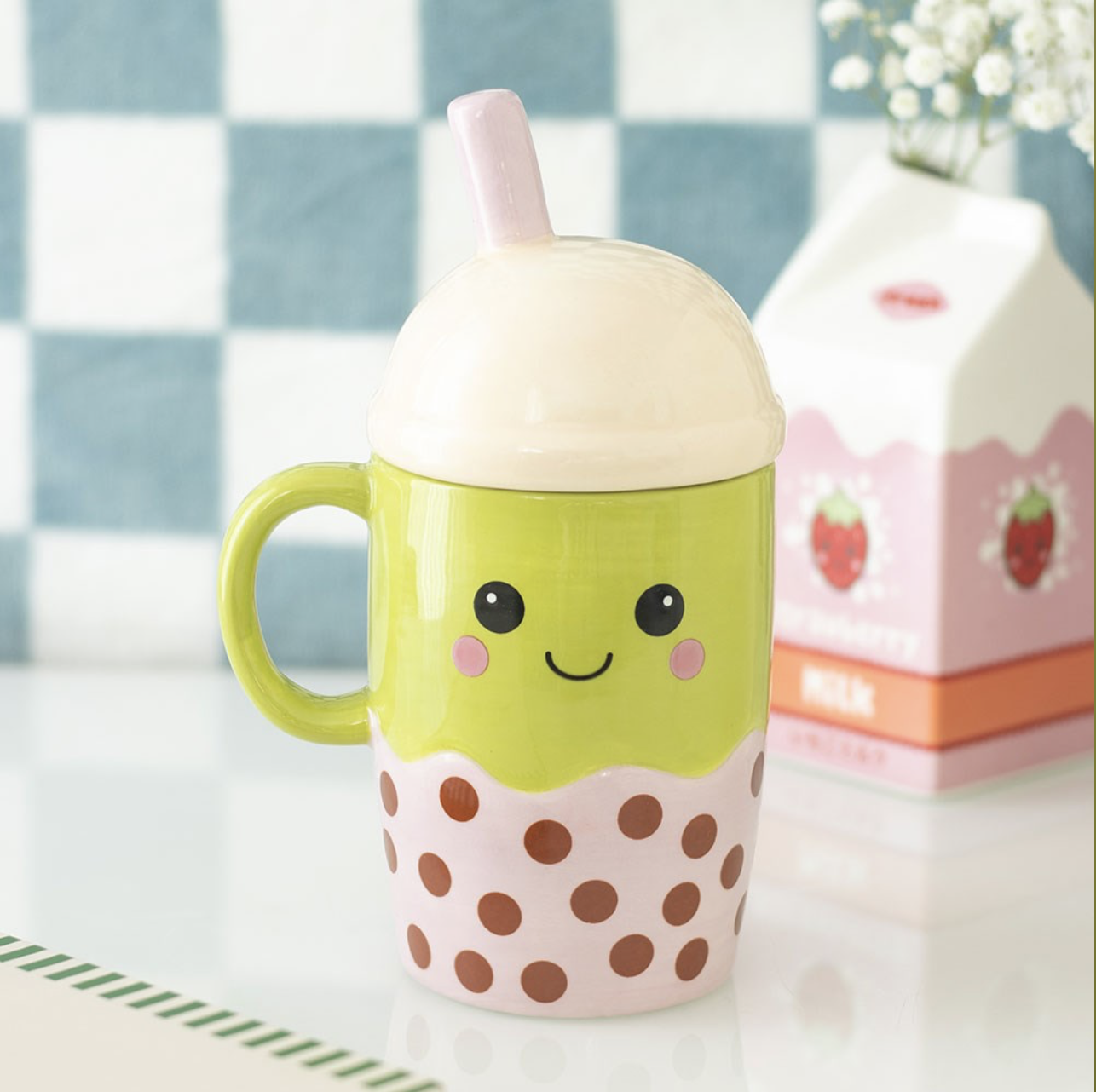 Bubble Tea Lidded Mug