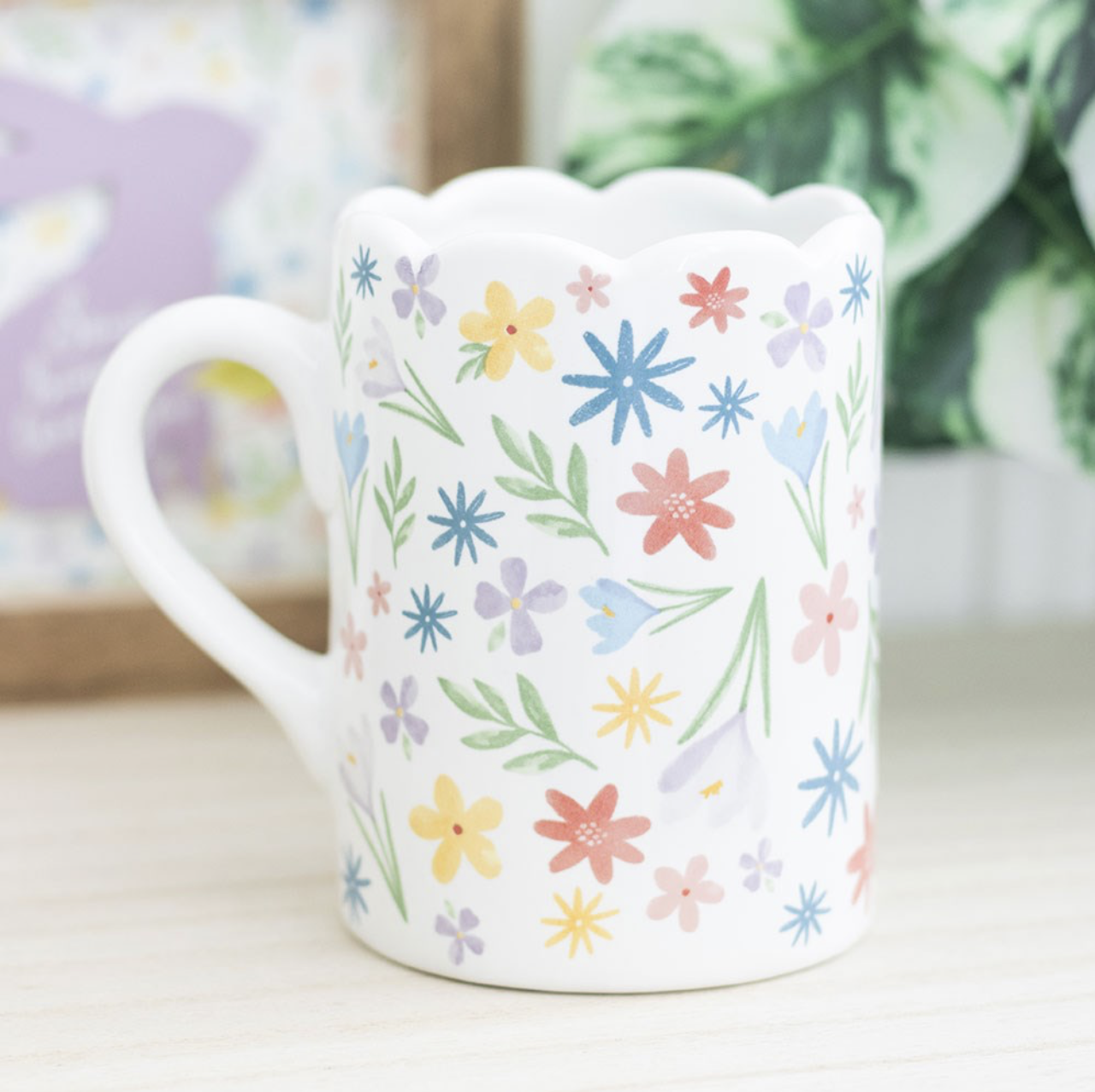Spring Scalloped Mug